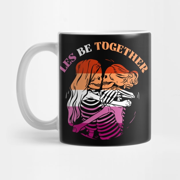 Les Be Together - Skeleton Lesbian Couple by Kawaii N Spice